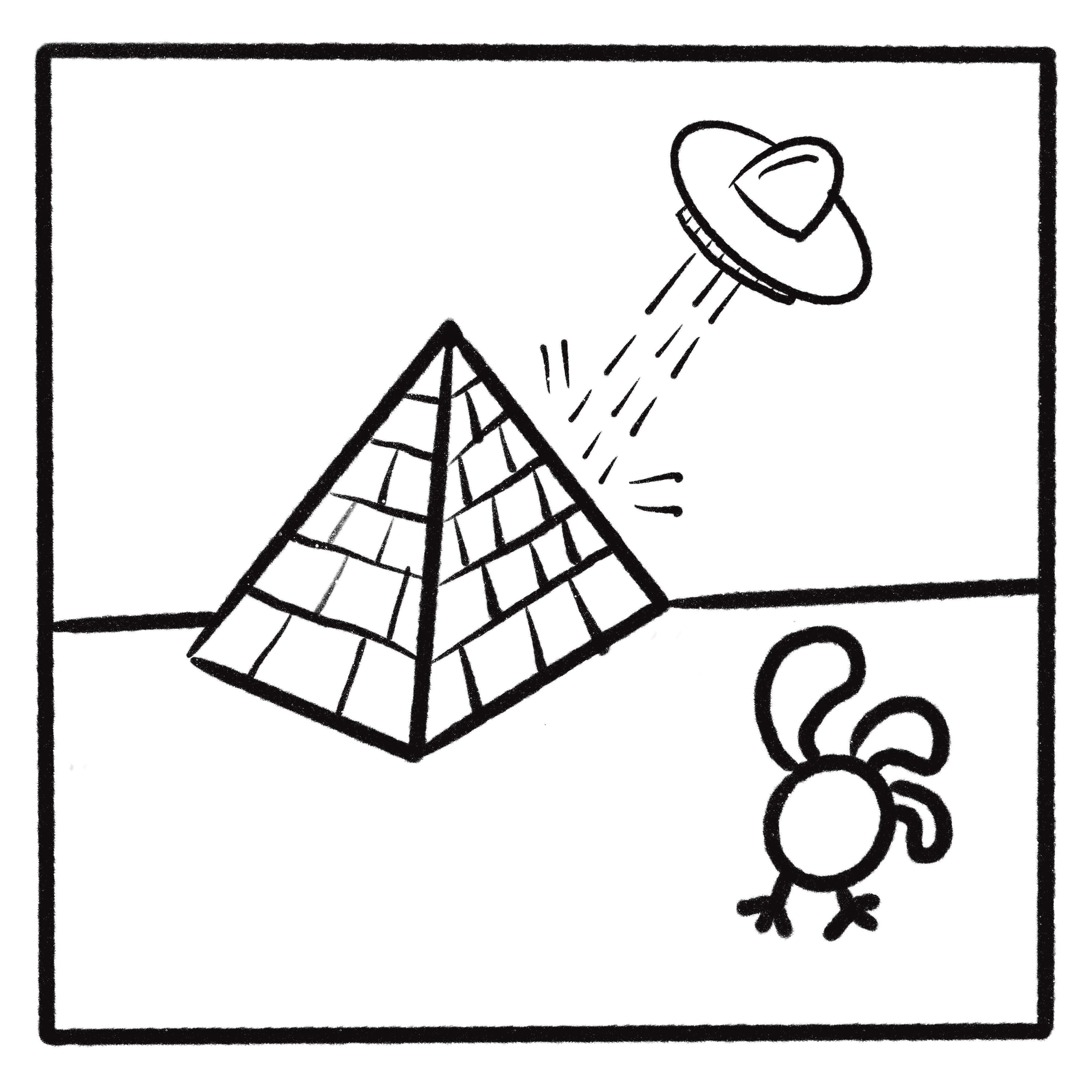 chicken painting in keith haring style